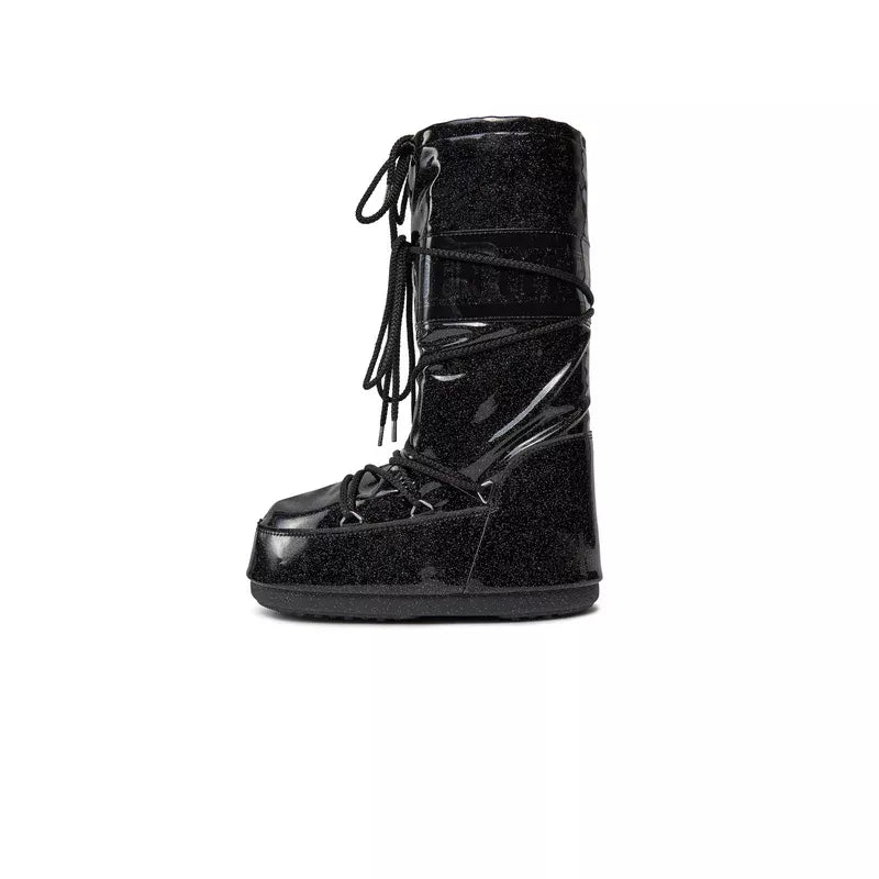 Bota Moon - Botas Icon Glitter - Negro/Negro