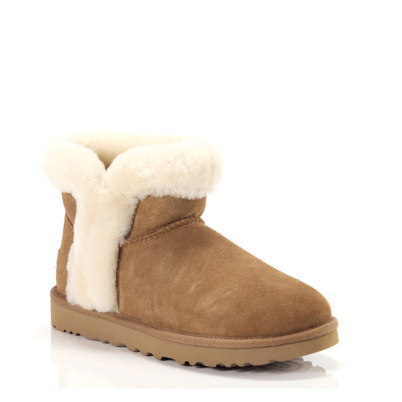 Botas Ugg Classic Mini Heritage Fluff - Marrón - Mujer