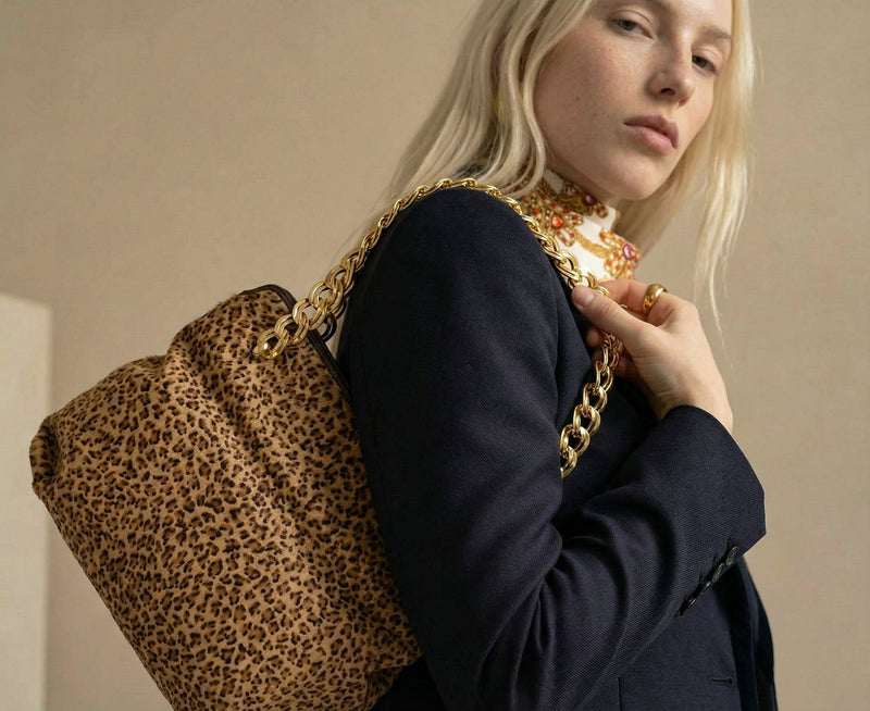 Bottega Veneta Vintage Leopard Hair Bag