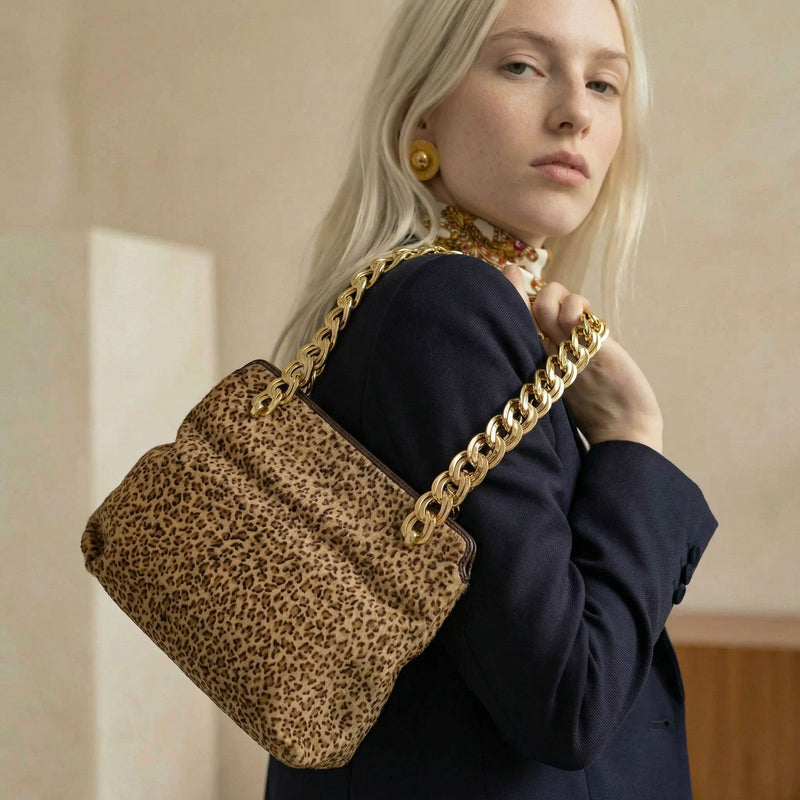 Bottega Veneta Vintage Leopard Hair Bag