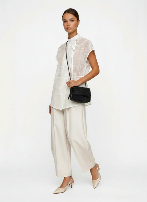 Bottega Veneta Mini Bolso Intrecciato Napa Negro