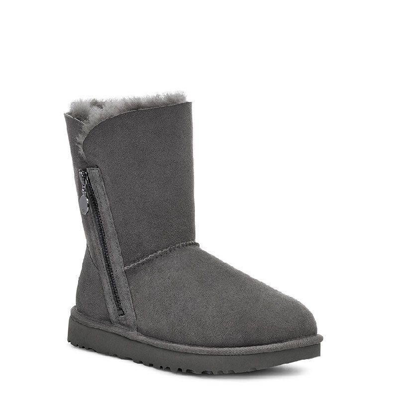 Bottes Bailey Zip Short - Gris - Femme