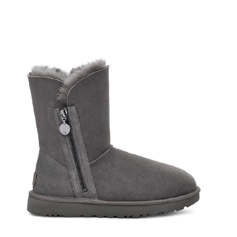 Bottes Bailey Zip Short - Gris - Femme