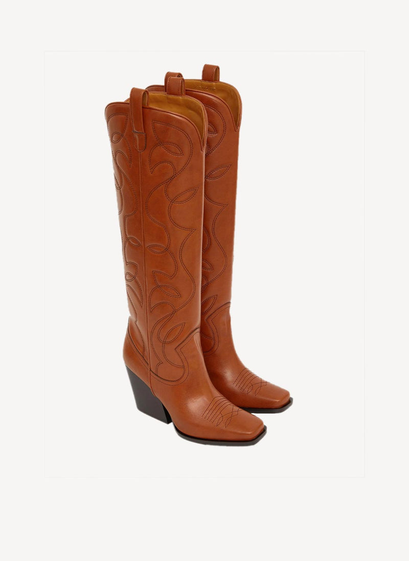 Stella Mccartney - Bottes Cowboy Cloudy Alter Mat - Marron - Femme