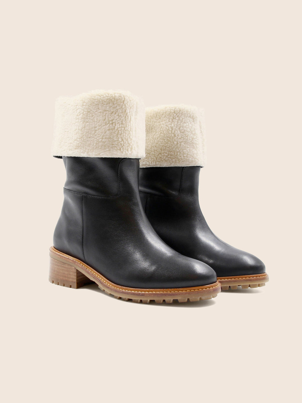 Botas Forradas de Piel Negro - Mujer