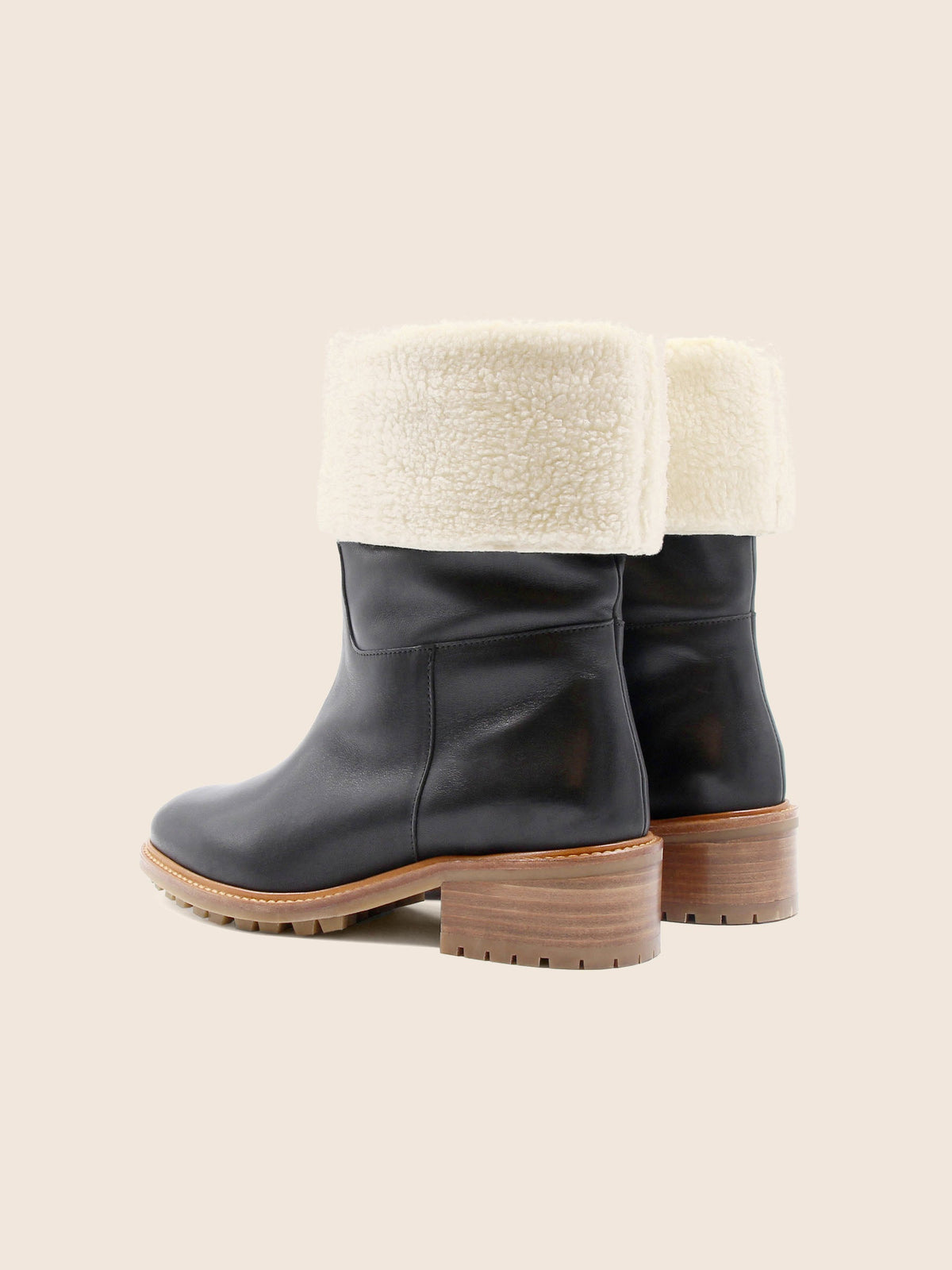 Botas Forradas de Piel Negro - Mujer