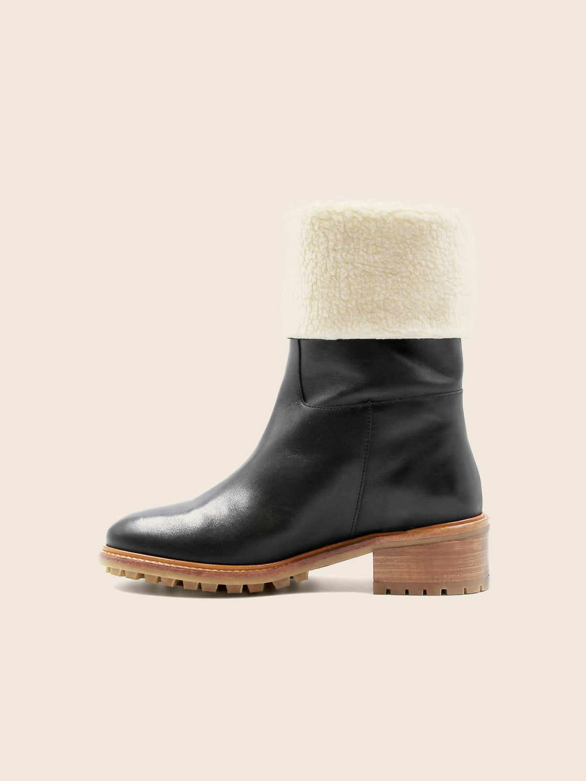 Botas Forradas de Piel Negro - Mujer