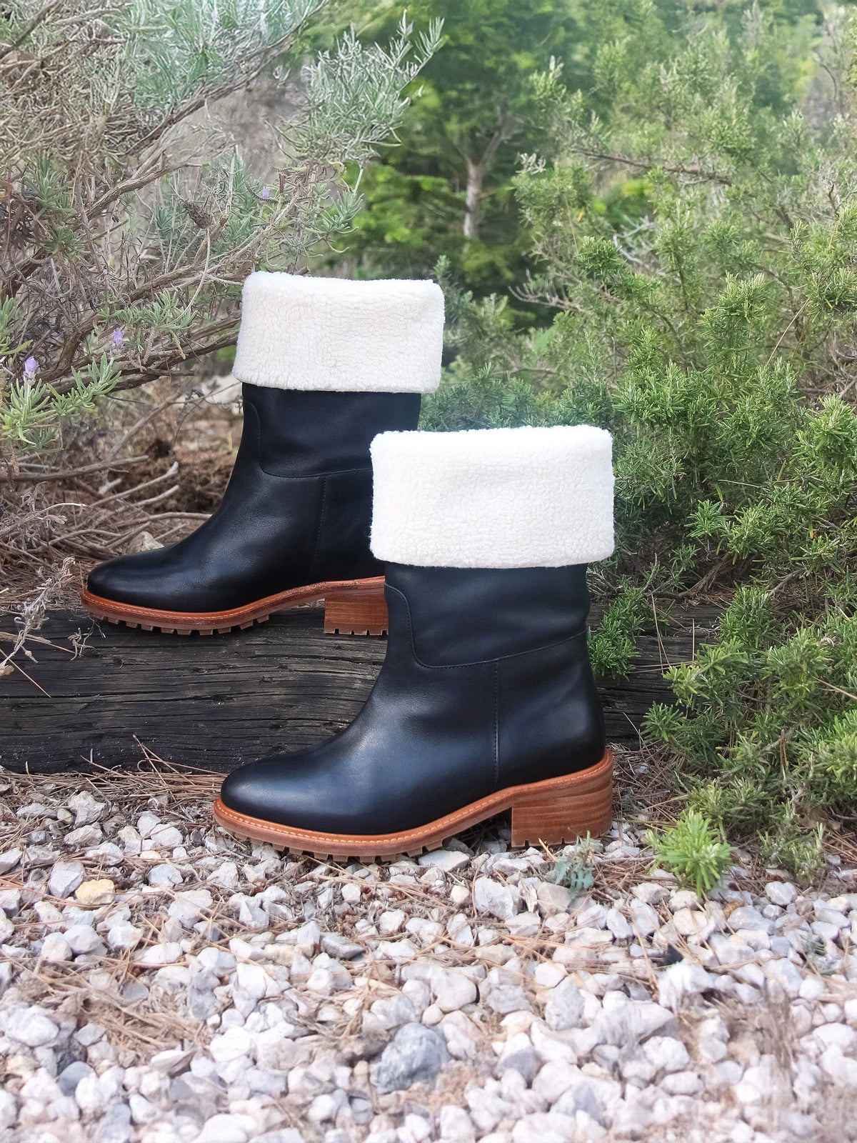Botas Forradas de Piel Negro - Mujer