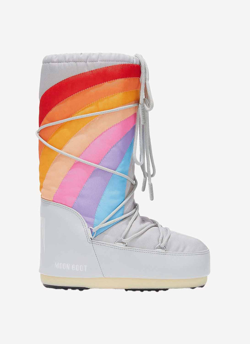 Moonboot - Bottes Icon Rainbow High - Glacier Bleu Rouge - Unisexe