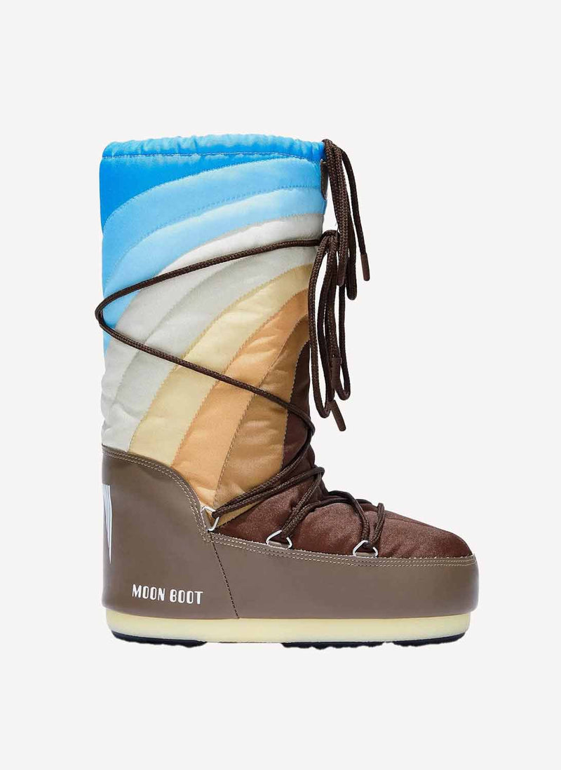 Moonboot - Bottes Icon Rainbow High - Shitake Marron Bleu - Unisexe