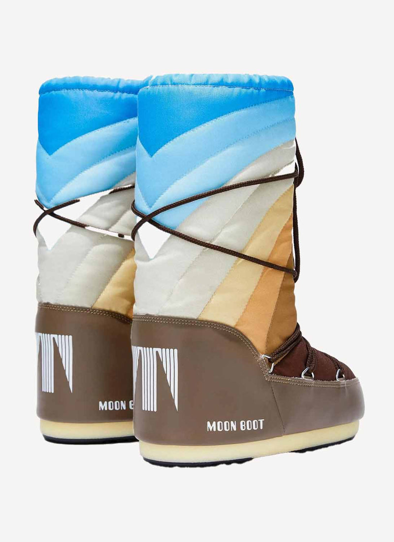 Moonboot - Bottes Icon Rainbow High - Shitake Marron Bleu - Unisexe