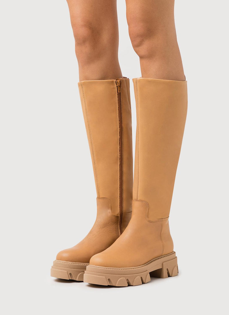 Steve Madden - Bottes Mana - Camel Leather - Femme