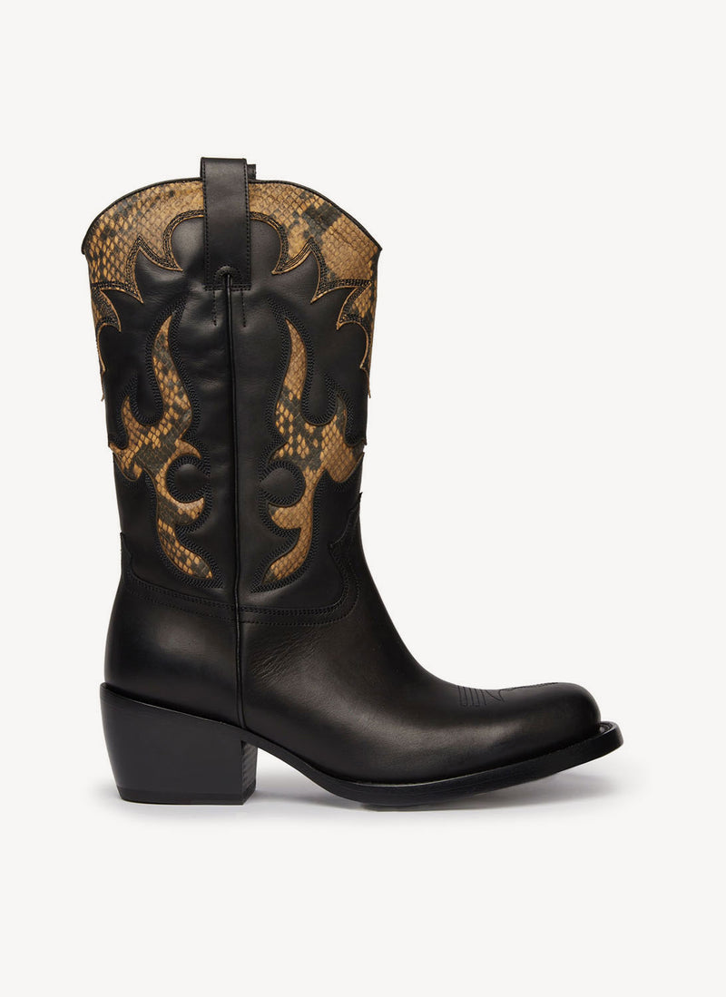 Dries Van Noten - Bottes Santiags - Black - Homme