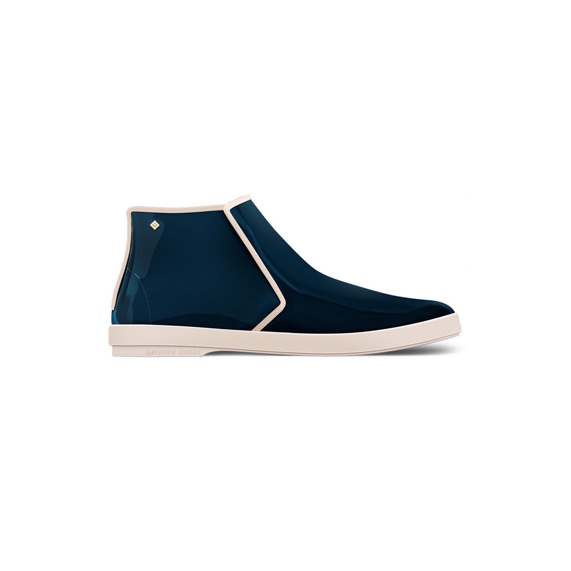 Vinyl Marine Kid High Ankle Boot - Navy - Children