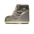 Icon Low Glance Satin Ankle Boots - Platinum Gold Satin