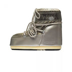 Icon Low Glance Satin Ankle Boots - Platinum Gold Satin
