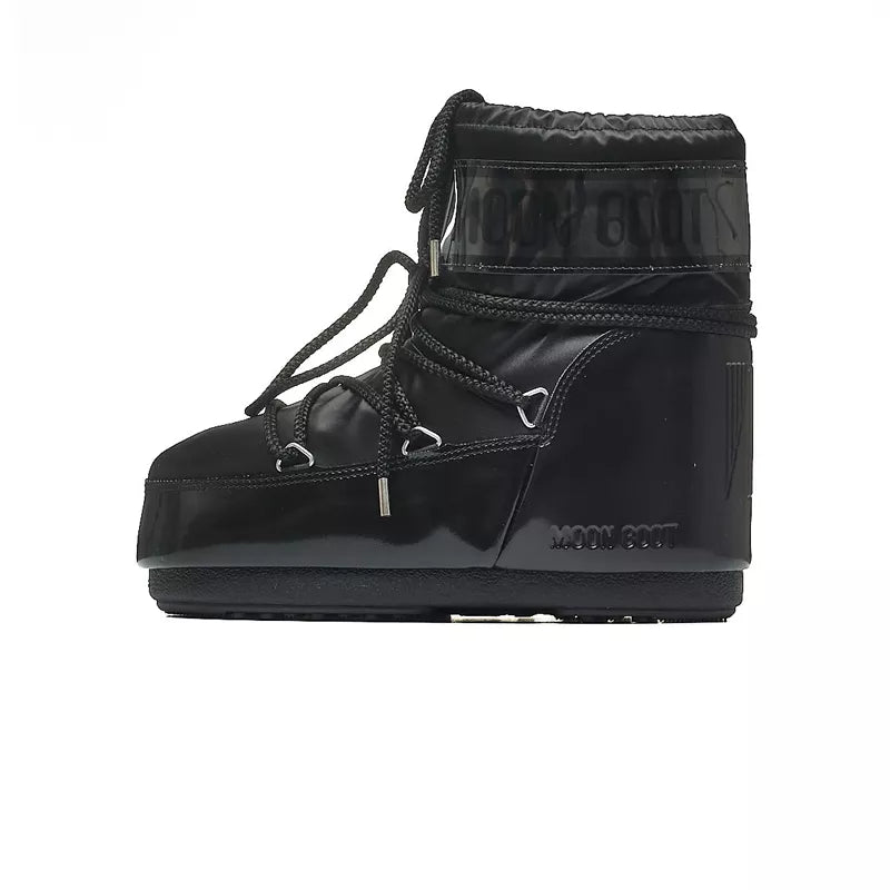 Bottines Icon Low Glance Satin - Noir
