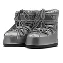 Moon Boot - Botines Icon Low Glance de satén - Plateado/Blanco