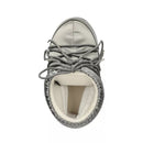 Moon Boot - Botines Icon Low Glance de satén - Plateado/Blanco