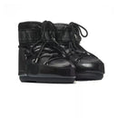 Moon Boot - Botines Icon Low Glance de satén - Negro