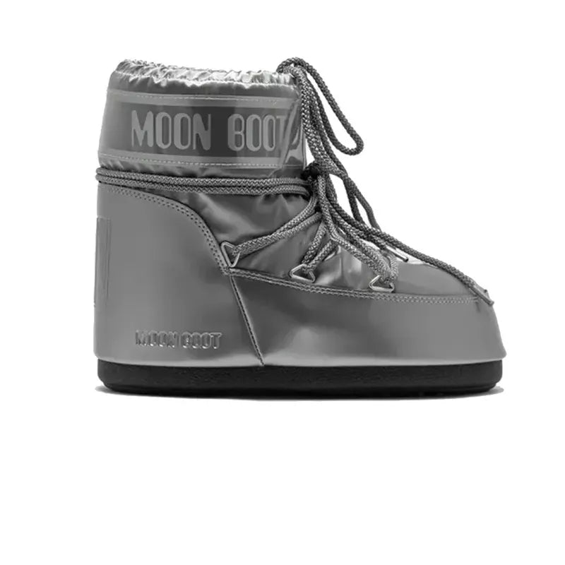 Bottines Icon Low Glance Satin - Argent/Blanc