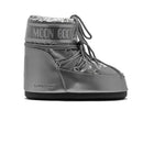 Moon Boot - Botines Icon Low Glance de satén - Plateado/Blanco