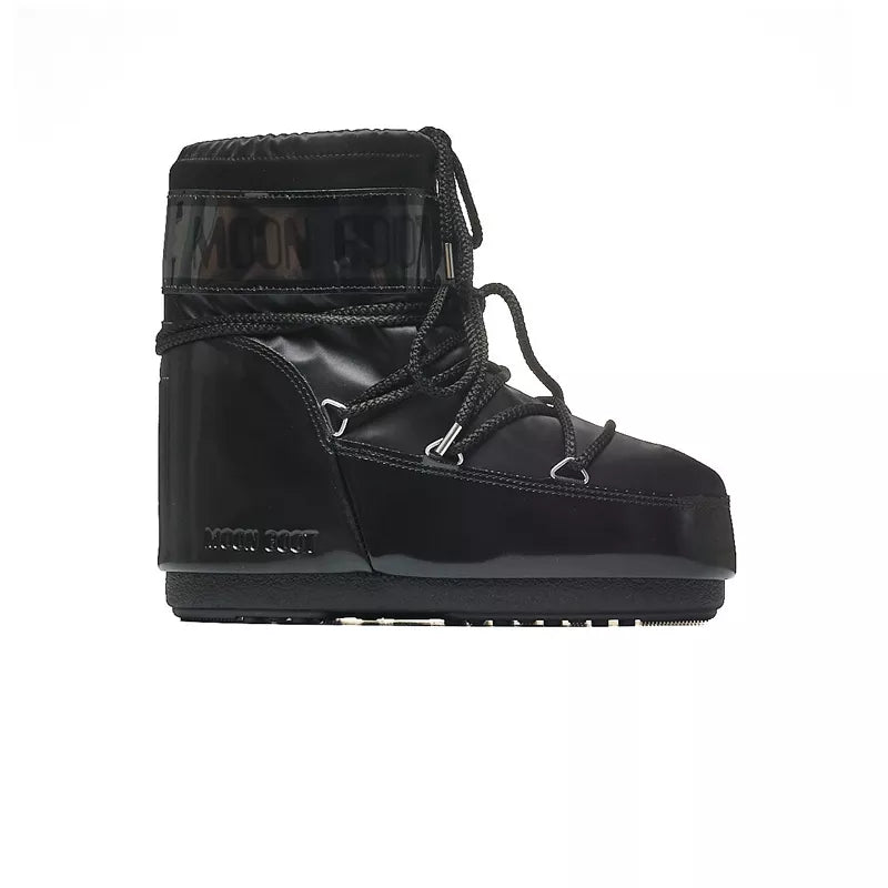 Bottines Icon Low Glance Satin - Noir