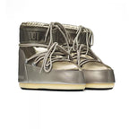 Icon Low Glance Satin Ankle Boots - Platinum Gold Satin