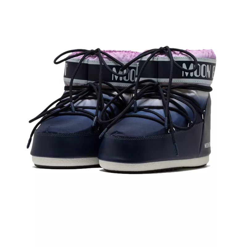 Bottines Icon Low Imprime Lune - Bleu Marine/Rose