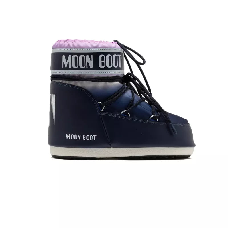 Bottines Icon Low Imprime Lune - Bleu Marine/Rose