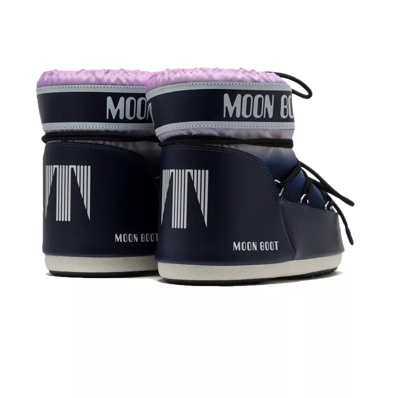 Moon Boot - Botines Icon Low con estampado de luna - Azul marino/Rosa