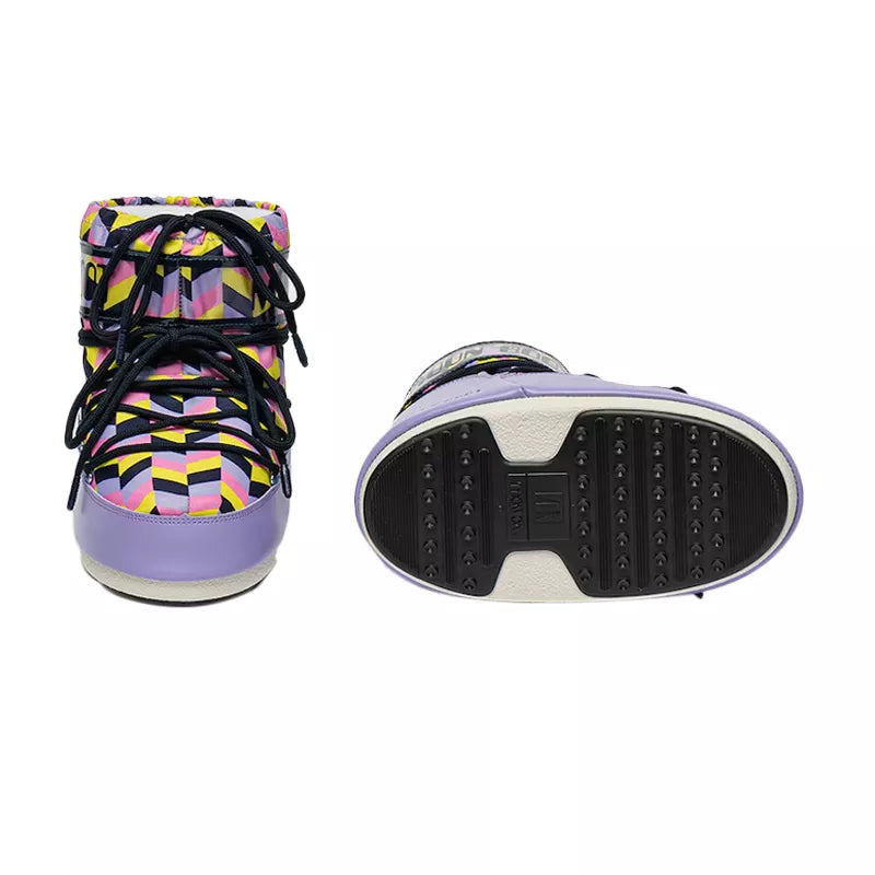 Bottines Icon Low Imprime Optique - Violet/Rose/Marine/Fluo