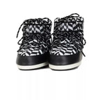 Icon Low Optical Print Ankle Boots - Black/White