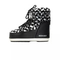 Icon Low Optical Print Ankle Boots - Black/White