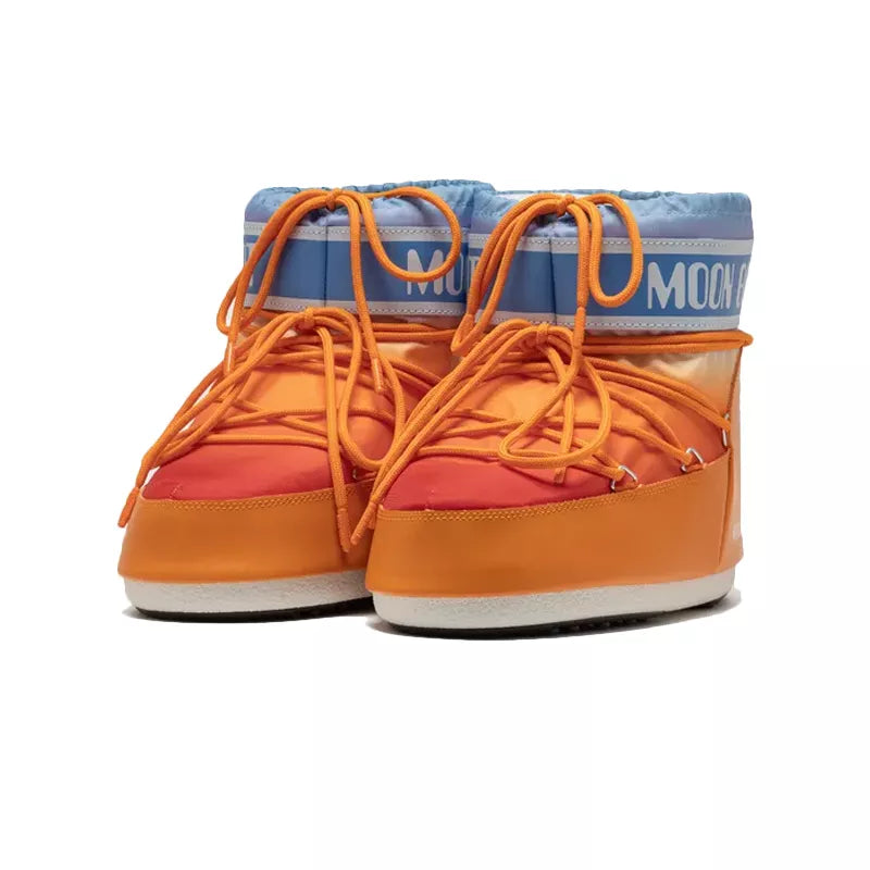Botines Icon Low con estampado de sol - Naranja/Azul cielo/Blanco