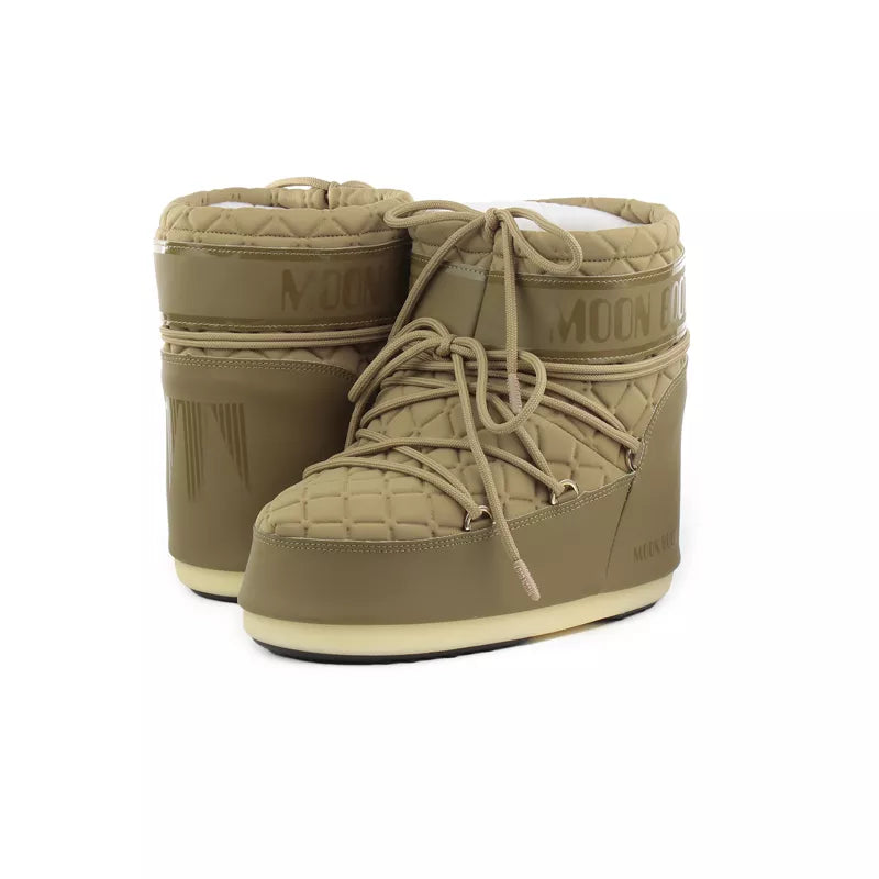Icon Low Quilted Ankle Boots - Caramel/Brown