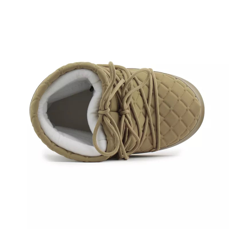 Icon Low Quilted Ankle Boots - Caramel/Brown