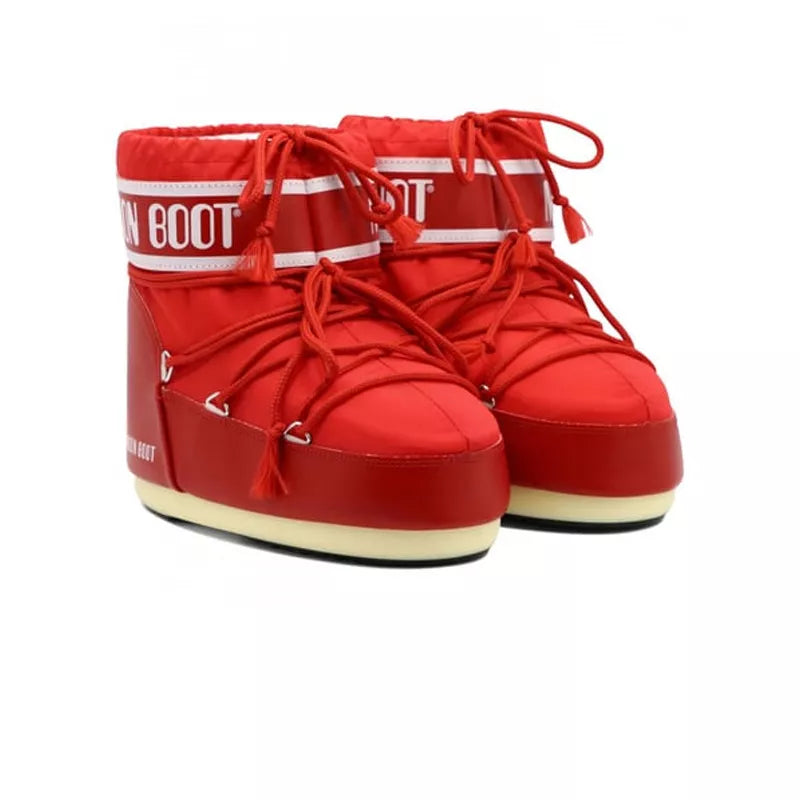 Bottines Icon Low Nylon - Rouge/ Blanc