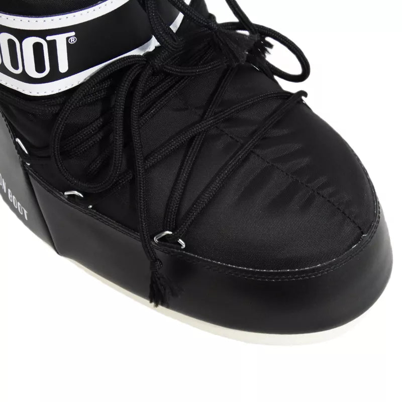 Botines Icon Low Nylon - Negro/Blanco