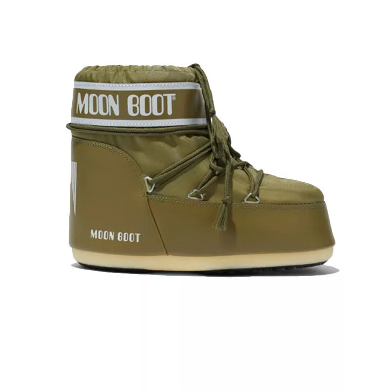 Bottines Icon Low Nylon - Kaki/Blanc