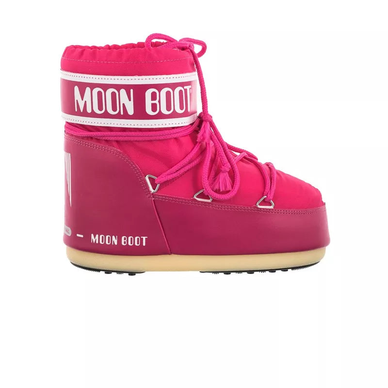 Bottines Icon Low Nylon - Fushia/Blanc