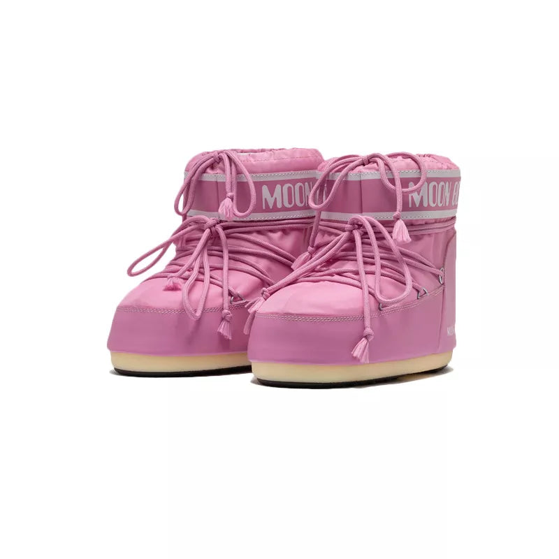 Moon Boot - Icon Low Nylon Ankle Boots - Pink/White