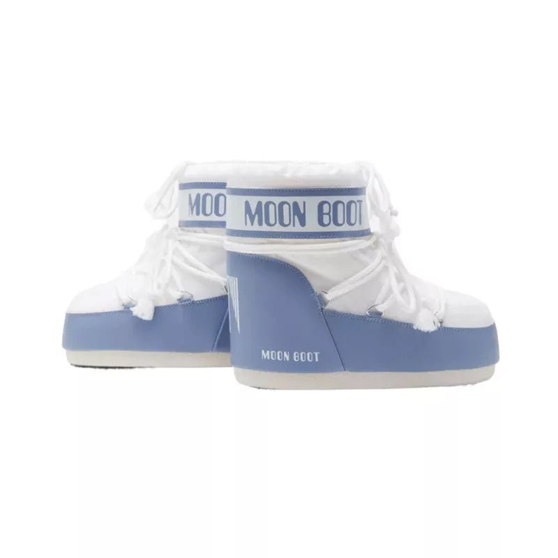 Botines Icon Low Nylon - Gris Azul/Blanco