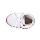 Icon Low Nylon Ankle Boots - White/Pink