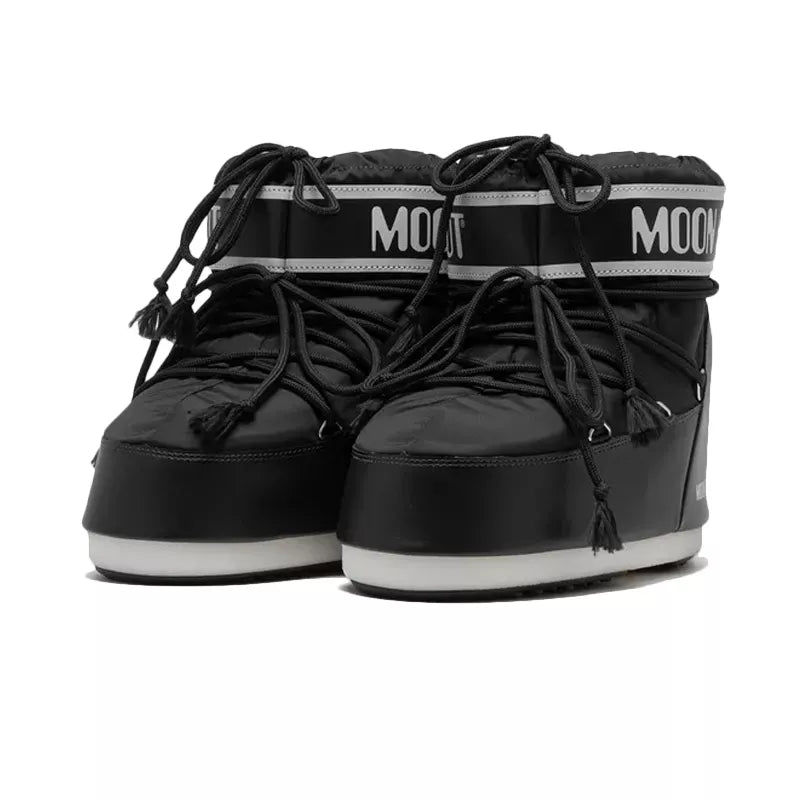 Botines Icon Low Nylon - Negro/Blanco