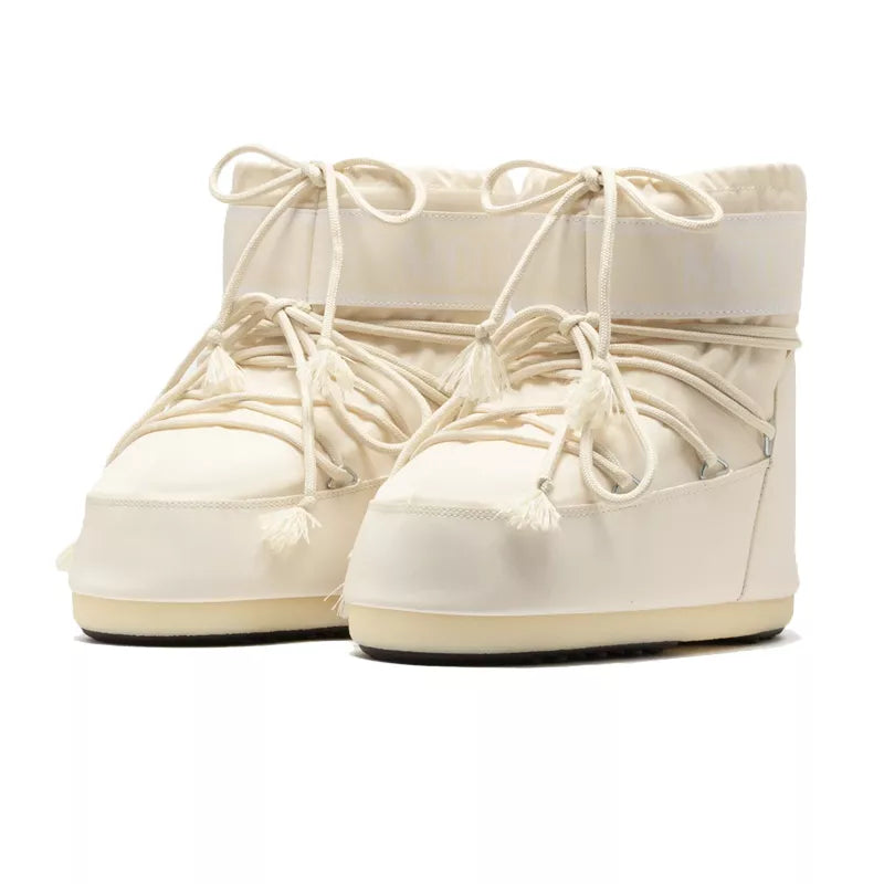 Moon Boot - Icon Low Nylon Ankle Boots - Beige/Gold