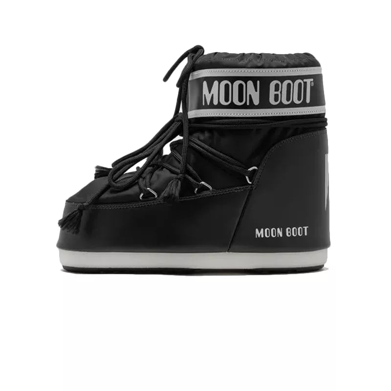 Botines Icon Low Nylon - Negro/Blanco