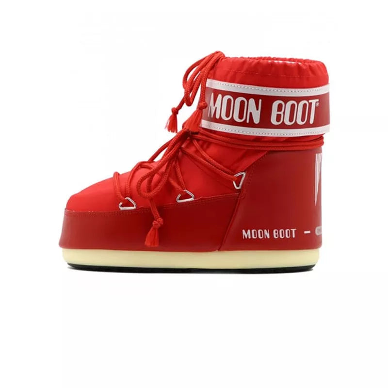 Bottines Icon Low Nylon - Rouge/ Blanc