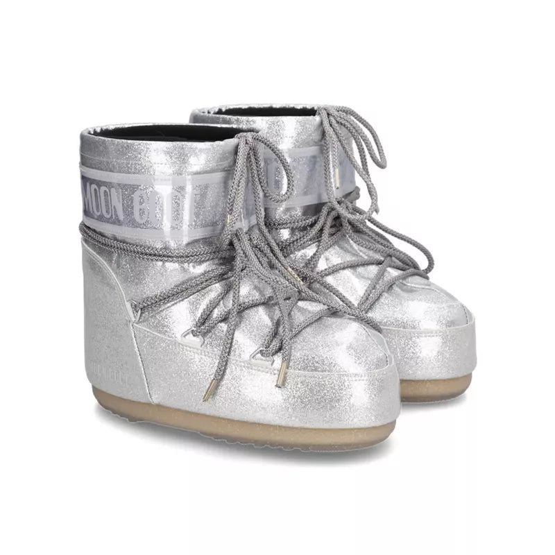 Moon Boot - Botines Icon Low Glitter - Plata/Gris