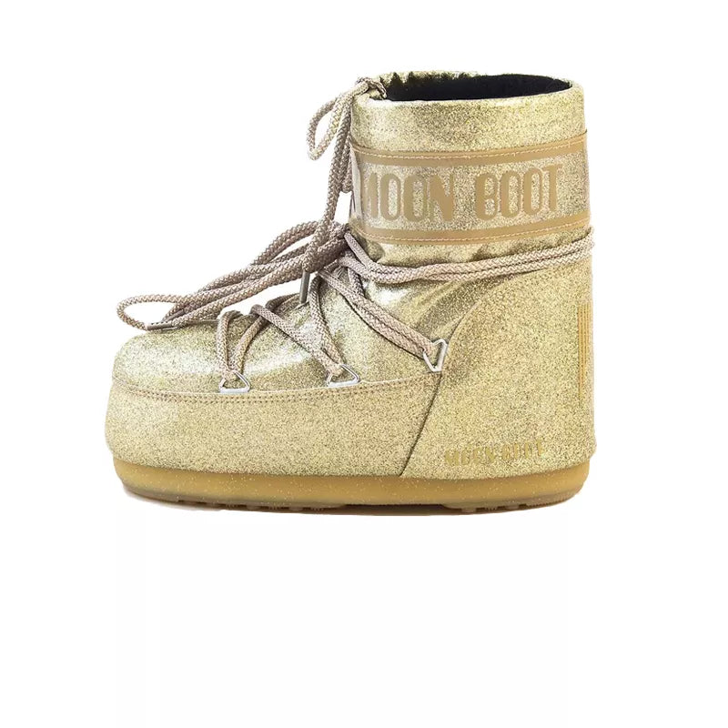 Bottines Icon Low Paillettes - Gold/Marron